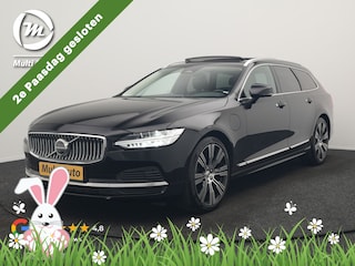 Volvo V90 T8 AWD Inscription Exclusive PHEV 394pk Dealer O.H. | Panodak | Head Up | Adaptive Cruise | 360 Camera | Bowers & Wilkins | Lederen Sportstoelen Ventilatie & Memory | Keyless | Blis | Stoelen & Stuur Verwarmd | Apple Carplay | Plug In Hybrid