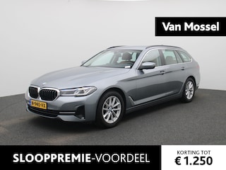 BMW 5-serie Touring 520i Business Edition Plus | Automaat | LMV | Navigatie | Stoel verwarming | Virtual cockpit | Leder |  Parkeer sensoren | Elec. achterklep | Virtual cockpit | Camera | Climate control | Cruise control | DAB |