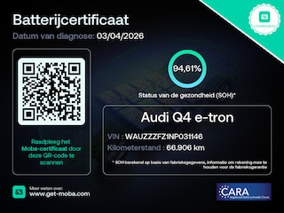 Audi Q4 40 S edition 77 kWh Blackstyle Navigatie | PDC | Camera | Warmtepomp | 94% SoH