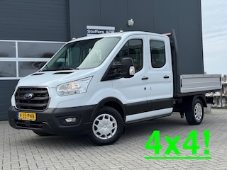 Ford Transit 350 2.0 TDCI L2H1 DC Trend 4WD | Open laadbak | Bluetooth | Kunstleder | 7-pers | Cruise| Radio | Airco | AWD 4x4