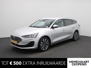 Ford Focus Wagon 1.0 EcoBoost Hybrid Titanium X | Climate Control / ECC | Licht metalen velgen 17 inch | Cruise control | Connectiviteit af fabriek | Navigatie | LED koplampen | Park Distance Control voor en achter | Achteruitrijcamera | Dakrailing |