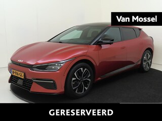 Kia EV6 GT-Line 77.4 kWh | achterbank verwarmd | Apple Carplay/Android Auto | bots herkenning en activatie | cruise control adaptief | electronic climate control | elektrisch glazen schuif-/kanteldak | file assistent | lederen/suede bekleding | lichtmetalen velgen 19" | matrix LED koplampen | navigatiesysteem full map | voorstoelen verwarmd | warmtepomp |
