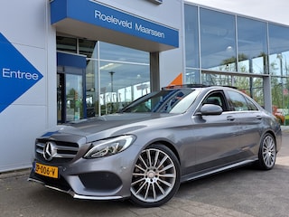 Mercedes-Benz C-klasse 200 184pk Automaat Sport Edition AMG | Navi | Clima | Cruise | Lederen Bekleding | Led Koplampen | Panorama Schuifdak | Pdc V+A+Assist+Camera | 19''lm