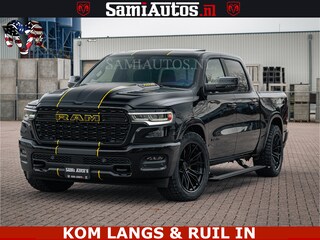Dodge Ram LIMITED NIGHT H.O 540HP 706Nm | Massage + Full Option | De Meest Luxe en Volle Pick-Up in zijn Klasse | Comfortabele Dubbele Cabine met Royale 5 Zitplaatsen | BPM vrij | Nu Leverbaar uit Voorraad | Voorraad Nr 2370 - 5411