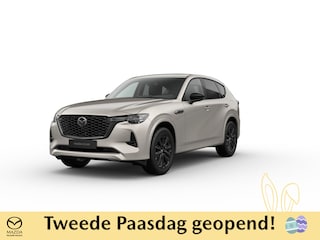Mazda CX-60 e-Skyactiv PHEV Homura Plus - Zwart Nappa Leder | 12,3-inch TFT-kleurendisplay met bediening via centrale HMI Commander, touchscreen (voor Apple CarPlay / Android Auto™) of voice control | 12,3-inch digitale meterset | 20-inch lichtmetalen velgen, Black