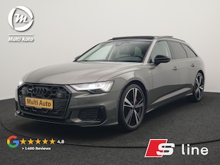 Audi A6 Avant 55 TFSI e Quattro S Line Competition PHEV 367pk | Trekhaak Af Fabriek | Panodak | Adaptive Cruise | 360 Camera | Matrix LED | Bang & Olufsen Sound | Lederen Comfortstoelen Memory & Massage & Ventilatie | Keyless | Stuur Verwarmd | Plug In Hybrid |