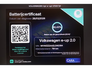 Volkswagen Up CLIMA PDC 1e eig NWST
