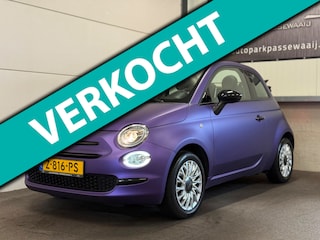 Fiat 500 1.2 Lounge Cabrio, Pano, Apple Carplay, Cruise Control, Parkeersensoren Achter, Lederen, Wrap, LED, Lichtmetalen Velgen