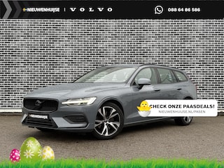 Volvo V60 B3 Essential | Google | Trekhaak | Parkeersensoren Voor + Achter | Achteruitrijcamera | Sport pack | Draadloos Opladen Telefoon | Apple Carplay / Android Auto | 18" velgen
