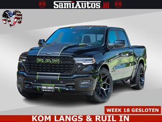 Dodge Ram Limited Night High Output 540HP 706Nm | Massage + Full Option | De Meest Luxe en Volle Pick-Up in zijn Klasse | Comfortabele Dubbele Cabine met Royale 5 Zitplaatsen | BPM vrij | Nu Leverbaar uit Voorraad | Voorraad Nr 2300 - 7689