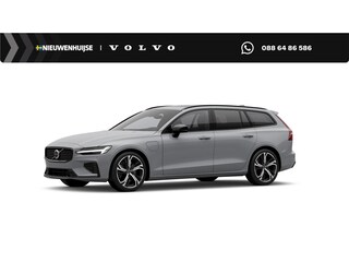 Volvo V60 T6 Plug-in hybrid AWD Ultra Dark | Google | Long Range | Head-Up Display | Getint Glas | DAB | Harman Kardon Audio | Stoelverwarming Voor + Achter | Schuif-/Kanteldak | 360 Camera | Adaptieve Cruise Control | Zwarte Hemelbekleding | 19" LM