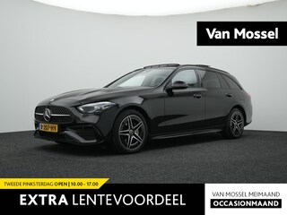 Mercedes-Benz C-klasse Estate 300 e AMG Line AUTOMAAT | PANORAMADAK | AMG PAKKET | LEDER | ADAPTIEVE CRUISE | CAMERA | NAVIGATIE | APPLE CARPLAY | ELEKTRISCHE STOEL & KOFFERKLEP | 12 MAANDEN BOVAG GARANTIE |