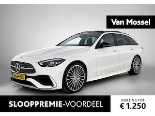 Mercedes-Benz C-klasse Estate 200 AMG Line | AUTOMAAT | PANORAMADAK | AMG | ADAPTIEVE CRUISE | LED HIGH PERFORMANCE | VIRTUEEL COCKPIT | NAVIGATIE | CAMERA | STOELVERWARMING | ELEKTRISCHE STOELEN | ELEKTRISCHE KOFFERKLEP | SFEERVERLICHTING | WEGKLAPBARE TREKHAAK |