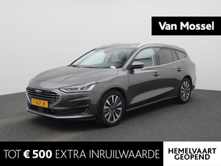 Ford Focus Wagon 1.0 EcoBoost Hybrid Titanium X | Climate Control / ECC | Licht metalen velgen 17 inch | Trekhaak | Cruise control Standaard | Navigatie | LED koplampen | Park Distance Control voor en achter | Achteruitrijcamera | Dakrailing |