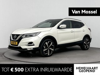 Nissan Qashqai 1.3 DIG-T Tekna 140PK | Trekhaak | Navigatie | Panoramadak | 360 Graden Camera | Half-Lederen Bekleding | Climate Control | Stoel- en Voorruitverwarming