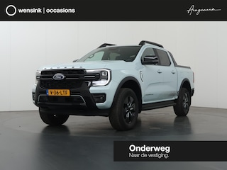 Ford Ranger Stormtrak 2.3 PHEV | 279 PK | DOUBLE CAB | NL AUTO | PRO POWER ONBOARD 2.3 kWh | 360 CAMERA | 3500 KG TREKHAAK | ADAPTIEVE CRUISE | LEREN BEKLEDING | NAVIGATIE | STOELVERWARMING | STUURWIELVERWARMING | ELEKRISCHE ROLLER-TOP