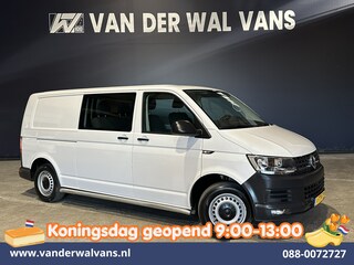 Volkswagen Transporter 2.0 TDI 150pk L2H1 Dubbele Cabine Airco | 5-Zits | Navigatie | Apple Carplay | Cruisecontrol Android Auto, 2500kg Trekhaak, Parkeersensoren, Achterklep