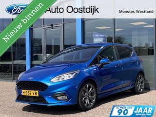 Ford Fiesta 1.0 EcoBoost ST-Line 100PK Winterpack Adaptieve Cruise Navi Parkeersensoren Achter Climate Privacy Glass 17'' Velgen *Sportief*
