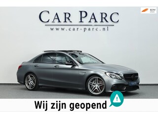 Mercedes-Benz C-klasse AMG 63 MATT/CARBON/KUIPSTOELEN/SFEER/PANO/HALF LEDER+ALCANTARA+S.VERWARMING/19" LMV/CAM/ACC/12 MDN GARANTIE