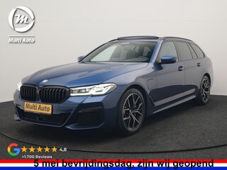 BMW 5-serie Touring 530e M Sport PHEV 293pk Dealer O.H. | Panodak | Adaptive Cruise | 360 Camera | Harman / Kardon | Lederen Comfortzetels Memory & Verwarmd | Adaptive LED | Apple Carplay | Blis | Sfeerverlichting | Navigatie | DAB | Plug In Hybrid |