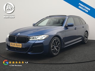 BMW 5-serie Touring 530e M Sport PHEV 293pk Dealer O.H. | Panodak | Adaptive Cruise | 360 Camera | Harman / Kardon | Lederen Comfortzetels Memory & Verwarmd | Adaptive LED | Apple Carplay | Blis | Sfeerverlichting | Navigatie | DAB | Plug In Hybrid |