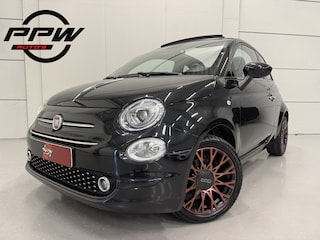 Fiat 500 1.2 Edition "120th" LED/CARPLAY/VIRTUAL/16"COPPER/MF-STUUR/ECC/CRUISE/PARKEERSENSOREN/BLACK ALL BLACK/NIEUWSTAAT