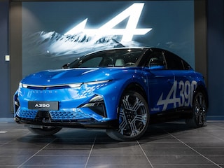 Alpine A390 GT | Bleu Alpine Vision | Sabelt® Alpine sportstoelen in tweekleurig Nappa-leder, elektrisch, verwarmd en met massagefunctie | Pack Driving: Active Driver Assist, Emergency Brake Assist & Handsfree Parking | 21'' gesmede wielen SNOWFLAKE diamantées Noir brillant