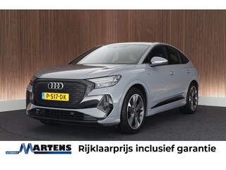Audi Q4 40 204pk S edition 77 kWh SOH 91% Leder Memory Sonos Head-Up Stoelverwarming Warmtepomp Camera Navigatie 2x S-Line
