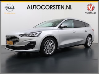Ford Focus Wagon T 125PK Hybride Trekhaak Navi Camera LED Dual-ECC Keyless FordPass-ConnectStoel+Stuur+Voorruitverwarming Apple Carplay Android Auto Cruise Control Pdc Titanium Style DAB Bluetooth Lmv 17" Ecc GSM Draadloos Opladen Led Privacy Glas Isofix Lane Assist Keyless Licht-/regensensor Origineel Nederlandse Auto € 34.000 nieuw
