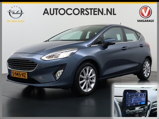 Ford Fiesta 1.0T 126PK Titanium Apple Carplay Android Navi LM Airco Cruise Control Stoelverwarming Apps Voorruitverwarming Wifi Mistlampen Chroompack TCS Led Lmv Lane Assist Isofix TCS EAB Hill-Start-Assist Ford-Pass-Connect LED