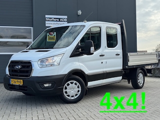 Ford Transit 350 2.0 TDCI L2H1 DC Trend 4WD | Open laadbak | Bluetooth | Kunstleder | 7-pers | Cruise| Airco | Radio | AWD 4×4