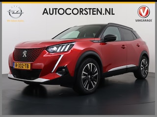 Peugeot 2008 EV GT 50kWh Pano-Dak 360°Camera 3-fase 18" 1/2 Leer/Alcantara Adaptive-Cruise 3D-Navi ParkAssist PDC-a+v Ecc Stoelverwarming Apple Carplay Android SOH 91% Keyless Led LmvPrivacy Glas BlindSpot Assist Lane Assist Isofix DAB+ Regen-Lichtsensor Dealeronderhouden € 40.000 nieuw!