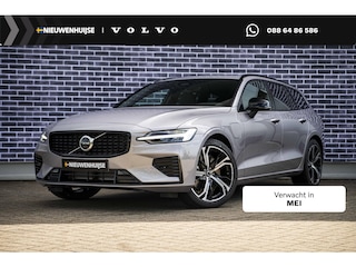 Volvo V60 T6 Plug-in hybrid AWD Ultra Dark | Google | Long Range | Head-Up Display | Getint Glas | DAB | Harman Kardon Audio | Stoelverwarming Voor + Achter | Schuif-/Kanteldak | 360 Camera | Adaptieve Cruise Control | Zwarte Hemelbekleding | 19" LM