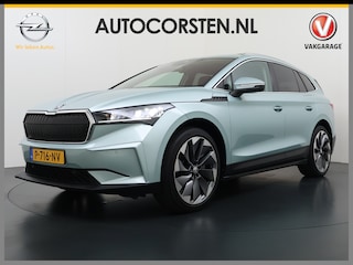Skoda Enyaq iV 80 Sport Panorama-Schuifdak Soh 93% Memory Trekhaak Adap.Cruise 360°Camera Navi Ecc Apple Carplay Android Auto Pdc Lmv 21" Privacy Glas Led DAB Stuur+Stoel+A.Bankverwarming Lane Assist Keyless 1.000kg Trekvermogen 1e Eigenaar Origineel Nederlandse Auto Dealeronderhouden Nieuwprijs €59.457,-