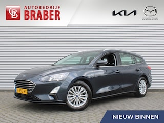 Ford Focus Wagon 1.0 EcoBoost Titanium Business | Stuur-/stoel-/voorruitverwarming | Clima | Navi | Carplay | Parkeersensor v+a | LED | 16" LM | Cruise |