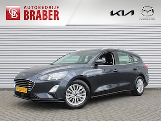 Ford Focus Wagon 1.0 EcoBoost Titanium Business | Stuur-/stoel-/voorruitverwarming | Clima | Navi | Carplay | Parkeersensor v+a | LED | 16" LM | Cruise |