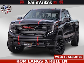 GMC Sierra AT4 6.2 V8 4X4 | VIRTUAL COCKPIT | LPG | HUD | BOM VOL | DC | RAM DEALER NEDERLAND | Dubbele Cabine met Royale 5 Zitplaatsen | BPM vrij | Nu Leverbaar uit Voorraad | Voorraad Nr 261530 |