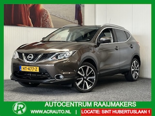 Nissan Qashqai 1.2 TEKNA PANORAMADAK NAVIGATIE LEDER CRUISE CONTROL 360 CAMERA RIJSTROOKSENSOREN DODEHOEKSENSOREN TREKHAAK SLECHTS 77130 KM NIEUWSTAAT !! NET BEURT UITGEVOERD !