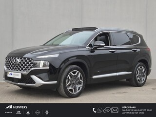 Hyundai Santa Fe 1.6 T-GDI HEV 4WD Premium Sky / Dealer onderhouden / Glazen schuif- en kanteldak / Head Up Display / Trekgewicht 1650 kg / Stuur- Stoel & Achterbank verwarming / Elektrische achterklep / Rondomzicht camera / Stoelventilatie / Adaptief cruise control /