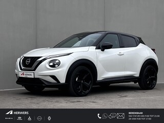 Nissan Juke 1.0 DIG-T Tekna Automaat / Cold Pack / Leder / Navigatie / Camera 360° / Stuur- en stoelverwarming / Voorruitverwarming / Apple Carplay Android / 19" LM + All Season banden /
