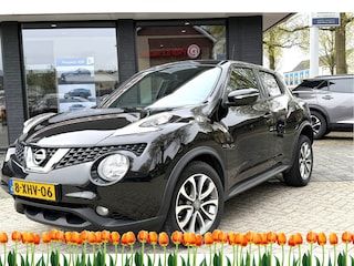 Nissan Juke 1.2 DIG-T Benzine Connect Edition * Super Luxe * Trekhaak * Navigatie * Vierseizoenenbanden + L.M. Velgen * Climate & Cruise Control * Parkeer Camera * Vingerhoets; Vierde Generatie Eersteklas Service. Al meer dan 100 jaar een begrip in de Brabantse Kempen.