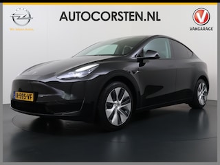 Tesla Model Y 300pk Warmtepomp LFP-Accu Leer Lmv Camera's Panoramadak Adap.Cruise Navi Ecc SOH 92% RWD Autopilot Stoel+Stuur+Achterbank Verwarming Elek.Achterklep Dodehoek detector Draadloze telefoonlader 1e Eigenaar Fabrieksgarantie op Motor en Accu tot 13-12-2030/160.000km 1.600KG-Trekvermogen