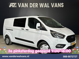 Ford Transit Custom 2.0 TDCI 131pk L2H1 Dubbele Cabine Euro6 Airco | 5-Zits | Navigatie | Cruisecontrol | LED | 2800kg Trekhaak Stoelverwarming, Parkeersensoren, Achterklep