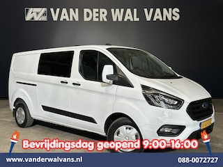 Ford Transit Custom 2.0 TDCI 131pk L2H1 Dubbele Cabine Euro6 Airco | 5-Zits | Navigatie | Cruisecontrol | LED | 2800kg Trekhaak Stoelverwarming, Parkeersensoren, Achterklep