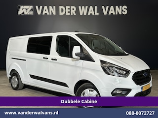 Ford Transit Custom 2.0 TDCI 131pk L2H1 Dubbele Cabine Euro6 Airco | 5-Zits | Navigatie | Cruisecontrol | LED | 2800kg Trekhaak Stoelverwarming, Parkeersensoren, Achterklep