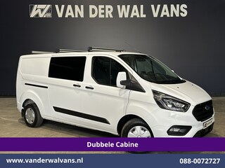 Ford Transit Custom 2.0 TDCI 131pk L2H1 Dubbele Cabine Euro6 Airco | 5-Zits | Navigatie | Cruisecontrol | LED | 2800kg Trekhaak Stoelverwarming, Parkeersensoren, Achterklep