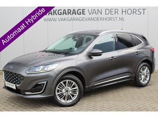 Ford Kuga 2.5-225pk PHEV 'Vignale' Plug-in Hybrid Automaat. Luxe hybride rijden voor een reëel bedrag ! Trekhaak, Adaptieve Cruise Cntrl, Climate Cntrl, Side- en lane assist, Head-Up display, Winter Pack, Driver Ass. Pack, Camera, Elektr. achterklep etc.