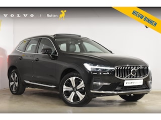 Volvo XC60 T6 350PK Automaat Plug-in Hybrid AWD Plus Bright / Navigatie / Elektrisch glazen schuif-kanteldak / Leren bekleding / Elektrisch verstelbare stoelen met geheugen / Stuur & Stoelverwarming / Achteruitrijcamera / Elektrische achterklep / Cruise control