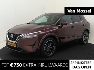 Nissan Qashqai 1.3 MHEV Xtronic Tekna Design Pack | airco automatisch | Apple Carplay/Android | cruise control adaptief met Stop&Go en stuurhulp | dodehoekdetectie met correctie | file assistent  | lederen/stof bekleding | lichtmetalen velgen 19" | matrix LED koplampen | navigatiesysteem full map ||