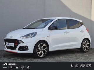 Hyundai i10 1.0 T-GDI N Line 5-zits Handgeschakeld / Fabrieksgarantie tot 11-2028 / Allseason banden / Dealer onderhouden / Stuur-, en Stoel verwarming / Cruise control / Achteruitrijcamera / Apple Carplay Android Auto / Climate control /